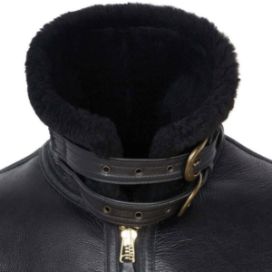 Black leather flight jacketBlack leather flight jacket