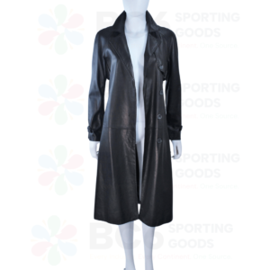 Black Leather Trench Coat