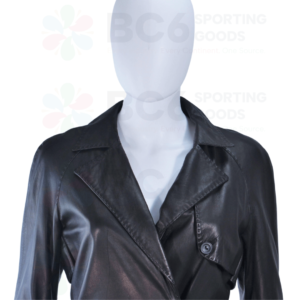 Black Leather Trench Coat