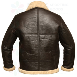 Black leather flight jacket