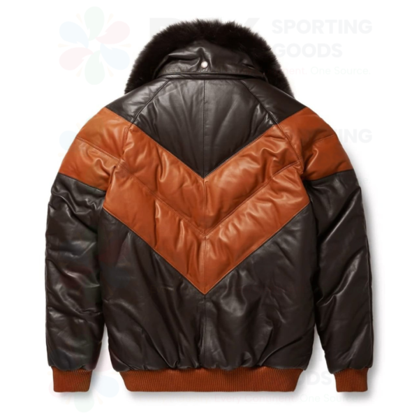 V Bomber Leather Jacket