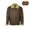 Men Brown B3 Aviator Shearling Flying Leather Jacket