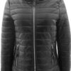 Womens Real Leather Puffer Jacket Fully Quilted Removable Hood Colours Black