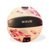 White and pink high-grip rubber training netball with butyl bladder for wholesale bulk orders