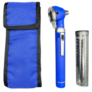 Blue-Pocket-LED-Otoscope-Fiber-Optic-Nursing-Student-Kit