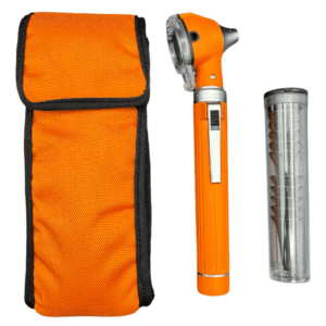 Orange-Pocket-LED-Otoscope-Fiber-Optic-Nursing-Student-Kit