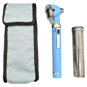 sky blue-Pocket-LED-Otoscope-Fiber-Optic-Nursing-Student-Kit